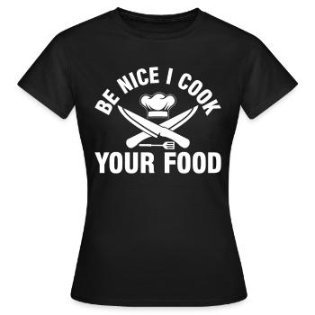 Chef Chef Gastronomie - T-shirt Femme - noir - Devant - AI Model Female 172 dark (172cm)