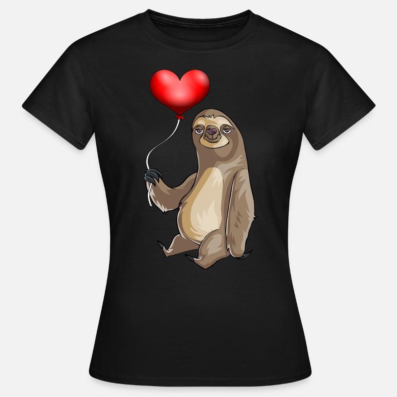 Valentines Sloth - Women's T-Shirt - black