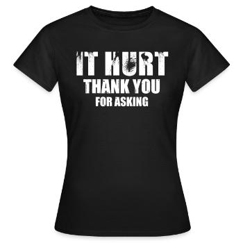 Broken Bones Hurt - Funny Gute Besserung - Frauen T-Shirt - Schwarz - Vorne - AI Model Female 172 dark (172cm)