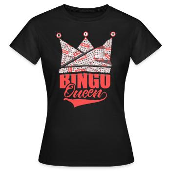 Bingo Queen - Jackpot - Couronne - T-shirt Femme - noir - Devant - AI Model Female 172 dark (172cm)