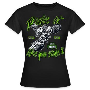 Cascadeur de motocross - T-shirt Femme - noir - Devant - AI Model Female 172 dark (172cm)