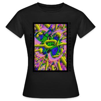 Kunst ist sichtbares Denken - 1 - Frauen T-Shirt - Schwarz - Vorne - AI Model Female 172 dark (172cm)