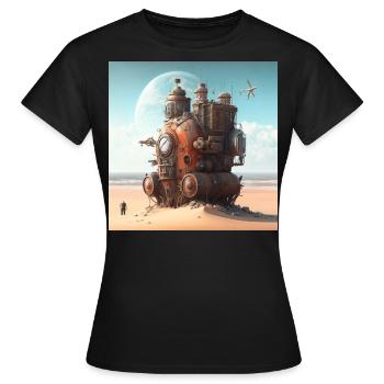 Zeitmaschine Geschenk - Frauen T-Shirt - Schwarz - Vorne - AI Model Female 172 dark (172cm)