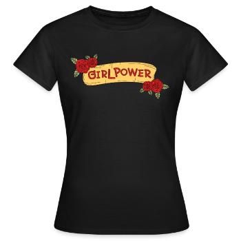 POUVOIR DES FILLES - T-shirt Femme - noir - Devant - AI Model Female 172 dark (172cm)