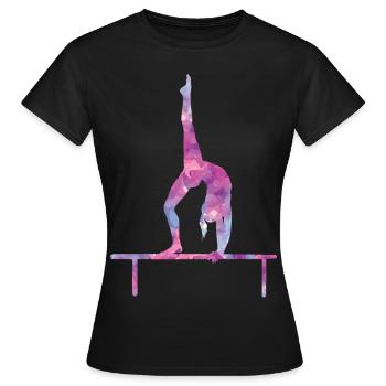 Gymnastik Malerei - Frauen T-Shirt - Schwarz - Vorne - AI Model Female 172 dark (172cm)