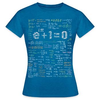 Formule de fonction exponentielle en génie électrique - T-shirt Femme - bleu saphir antique chiné - Devant - AI Model Female 172 dark (172cm)