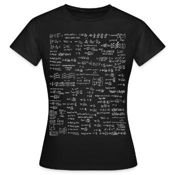 Formulary cheat sheet - Women's T-Shirt - black - Front - AI Model Female 172 dark (172cm)