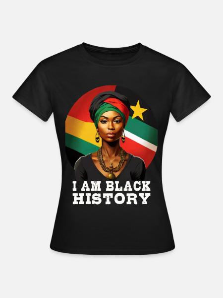 Ich bin Black History - Frauen T-Shirt - Schwarz