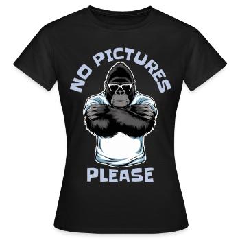 Pas de photos s’il vous plaît - T-shirt Femme - noir - Devant - AI Model Female 172 dark (172cm)