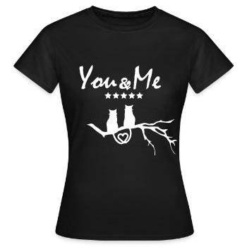 Toi et moi Cadeau romantique - T-shirt Femme - noir - Devant - AI Model Female 172 dark (172cm)