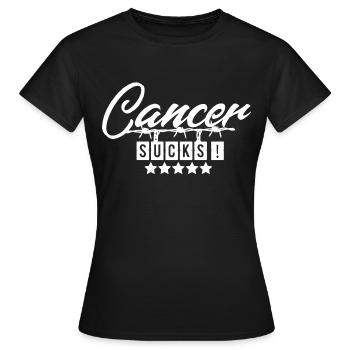 Cancer stinks! Gift against cancer - Women's T-Shirt - black - Front - AI Model Female 172 dark (172cm)