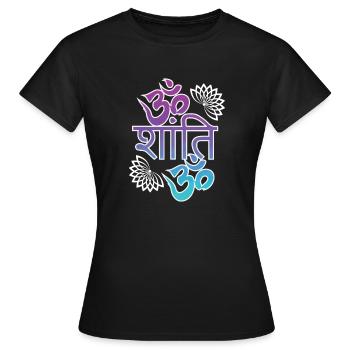 "Om Shanti om" - T-shirt Femme - noir - Devant - AI Model Female 172 dark (172cm)
