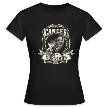 Cancer survivor! - Women's T-Shirt - black - Front - AI Model Female 172 dark (172cm)