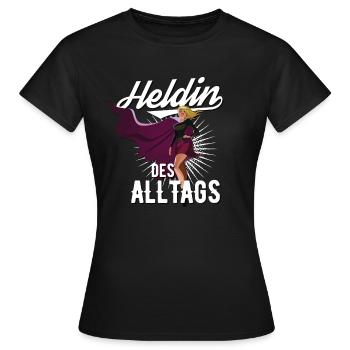 L'héroïne du quotidien - T-shirt Femme - noir - Devant - AI Model Female 172 dark (172cm)