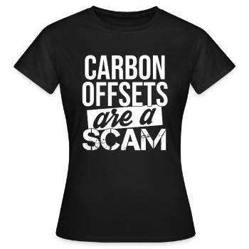 "Carbon Offsets" bringen nichts - Frauen T-Shirt - Schwarz - Vorne - AI Model Female 172 dark (172cm)