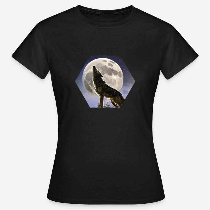 Wolf der hault - Frauen T-Shirt - Schwarz