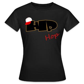Hip Hop Rap - MC - Breakdance - Frauen T-Shirt - Schwarz - Vorne - AI Model Female 172 dark (172cm)