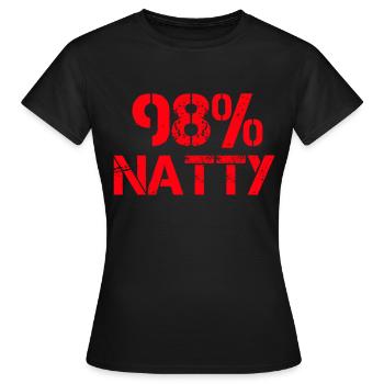 98 pour cent Natty - Bodybuilder - T-shirt Femme - noir - Devant - AI Model Female 172 dark (172cm)