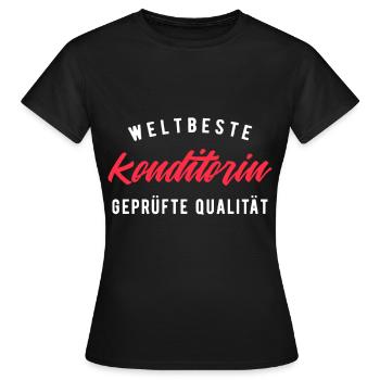 Konditorin - Frauen T-Shirt - Schwarz - Vorne - AI Model Female 172 dark (172cm)