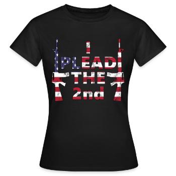 I Plead the 2nd America - Frauen T-Shirt - Schwarz - Vorne - AI Model Female 172 dark (172cm)