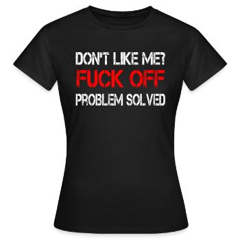 Ne m'aime pas baiser - T-shirt Femme - noir - Devant - AI Model Female 172 dark (172cm)