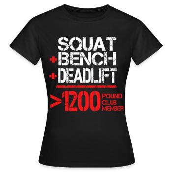 1200 Pound Club Member - Bodybuilder Powerlifter - Frauen T-Shirt - Schwarz - Vorne - AI Model Female 172 dark (172cm)