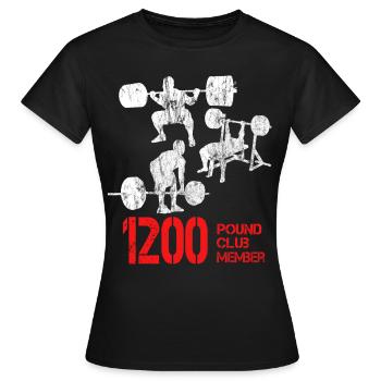 1200 Pound Club Member 2 - Bodybuilder Powerlifter - Frauen T-Shirt - Schwarz - Vorne - AI Model Female 172 dark (172cm)
