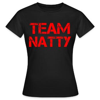 Équipe Natty 2 - T-shirt Femme - noir - Devant - AI Model Female 172 dark (172cm)