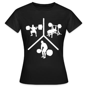 Banc squat soulevé de terre 4 - T-shirt Femme - noir - Devant - AI Model Female 172 dark (172cm)