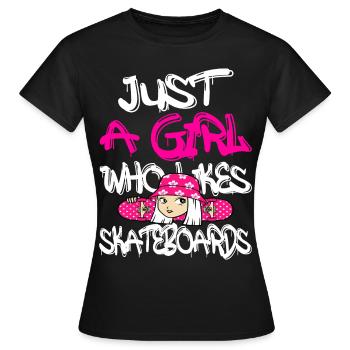 Cadeau de skateboard - T-shirt Femme - noir - Devant - AI Model Female 172 dark (172cm)