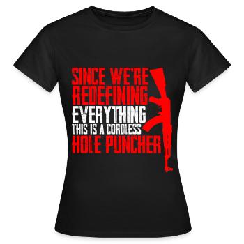 Il s’agit d’un perforateur sans fil 2 - T-shirt Femme - noir - Devant - AI Model Female 172 dark (172cm)