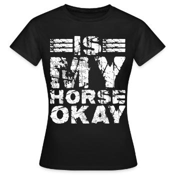 Mon cheval va-t-il bien 7 - T-shirt Femme - noir - Devant - AI Model Female 172 dark (172cm)