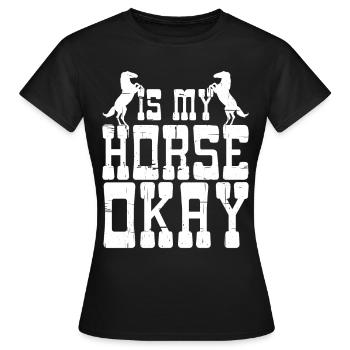 Mon cheval va-t-il bien 4 - T-shirt Femme - noir - Devant - AI Model Female 172 dark (172cm)