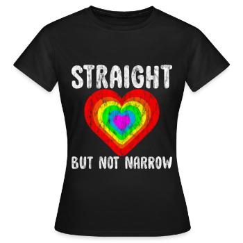 Droit mais pas étroit 2 - T-shirt Femme - noir - Devant - AI Model Female 172 dark (172cm)