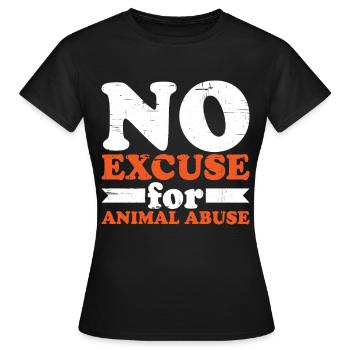 Aucune excuse pour la maltraitance animale 6 - T-shirt Femme - noir - Devant - AI Model Female 172 dark (172cm)