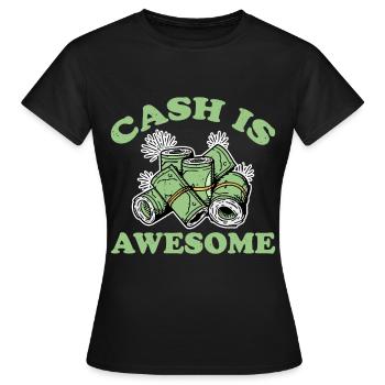 L’argent est génial 6 - T-shirt Femme - noir - Devant - AI Model Female 172 dark (172cm)
