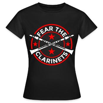 Fear The Clarinets 5 - Frauen T-Shirt - Schwarz - Vorne - AI Model Female 172 dark (172cm)