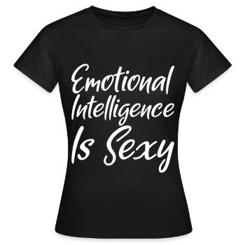 L’intelligence émotionnelle est sexy 4 - T-shirt Femme - noir - Devant - AI Model Female 172 dark (172cm)