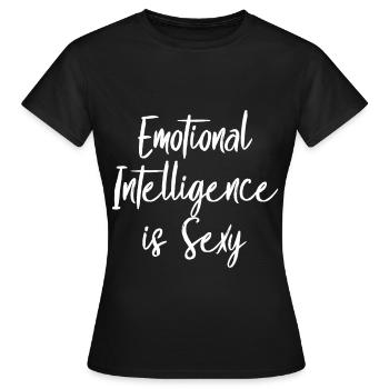 L’intelligence émotionnelle est sexy 2 - T-shirt Femme - noir - Devant - AI Model Female 172 dark (172cm)
