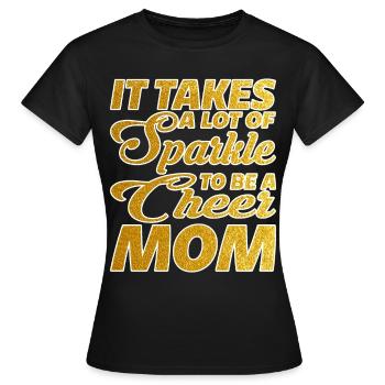 Il faut beaucoup d’éclat pour être une maman de joie - T-shirt Femme - noir - Devant - AI Model Female 172 dark (172cm)