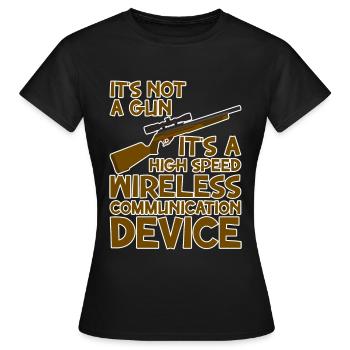 It's A High Speed Wireless Communication Device - Frauen T-Shirt - Schwarz - Vorne - AI Model Female 172 dark (172cm)