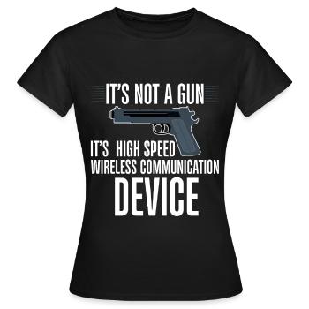 It's A High Speed Wireless Communication Device 3 - Women's T-Shirt - black - Front - AI Model Female 172 dark (172cm)