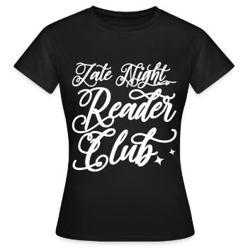 Club de lecture de fin de soirée - T-shirt Femme - noir - Devant - AI Model Female 172 dark (172cm)