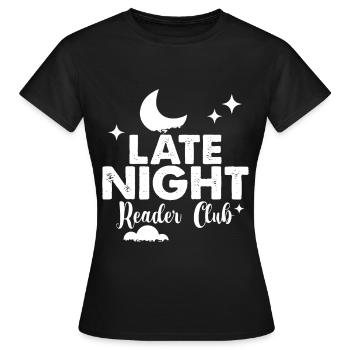 Club de lecture de fin de soirée 4 - T-shirt Femme - noir - Devant - AI Model Female 172 dark (172cm)