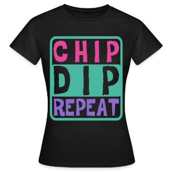 Chip Dip Repeat 7 - Frauen T-Shirt - Schwarz - Vorne - AI Model Female 172 dark (172cm)