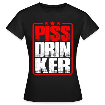 Piss Drinker 32 - Frauen T-Shirt - Schwarz - Vorne - AI Model Female 172 dark (172cm)