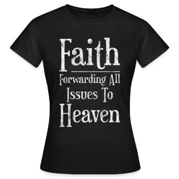 La foi transmet toutes les questions au ciel 3 - T-shirt Femme - noir - Devant - AI Model Female 172 dark (172cm)