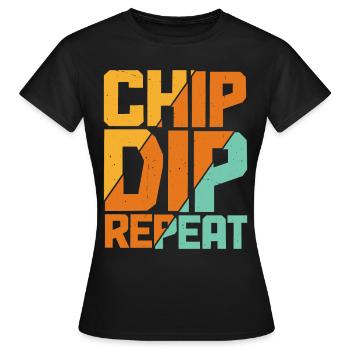 Chip Dip Repeat 11 - Frauen T-Shirt - Schwarz - Vorne - AI Model Female 172 dark (172cm)