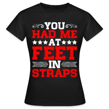 Tu m’avais aux pieds dans les sangles 17 - T-shirt Femme - noir - Devant - AI Model Female 172 dark (172cm)