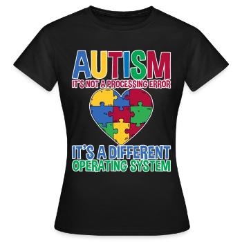 Autism, It's A Different Operating System 2 - Women's T-Shirt - black - Front - AI Model Female 172 dark (172cm)
